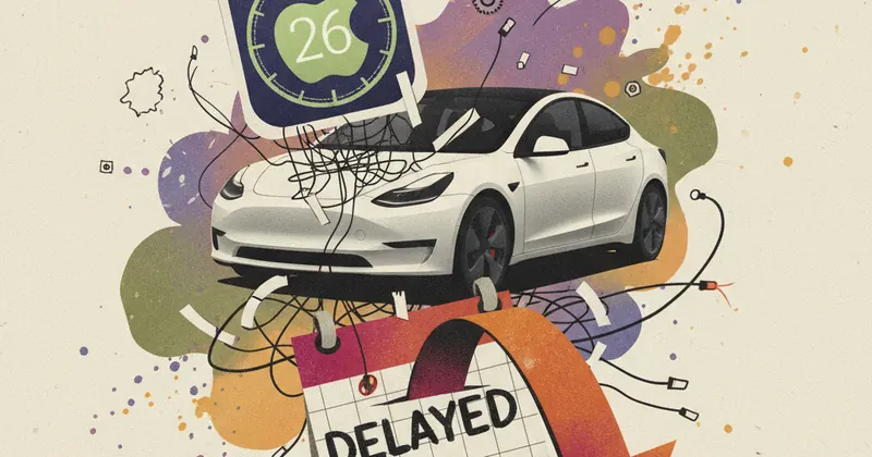 Tesla CarPlay इंटीग्रेशन में देरी: वजह iOS 26 का कम अडॉप्शन