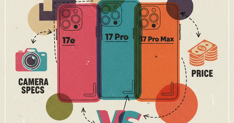 iPhone 17 सीरीज: 17e, 17 Pro, 17 Pro Max के फीचर्स की तुलना