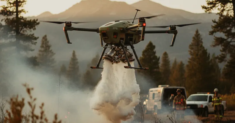 आग बुझाने वाले ड्रोन: एस्पेन में शुरू हुआ नया परीक्षण