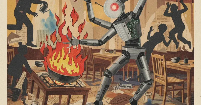 रेस्तरां में डांस कर रहे रोबोट ने मचाया बवाल, आग लगने की नौबत