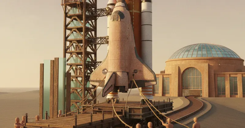 नासा स्पेस शटल डिस्कवरी को म्यूजियम ले जाने की तैयारी में