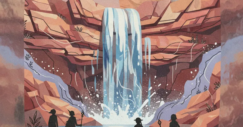 Genshin Impact: Crimson Desert Waterfall गाइड