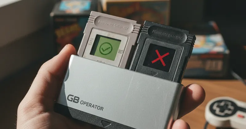 GB Operator डिवाइस नकली कार्ट्रिज को पहचानता है