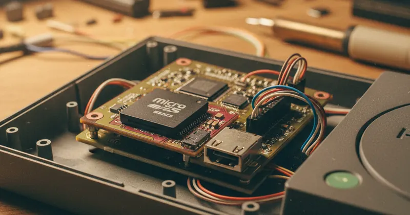 PlayStation 2 का कस्टम MicroSD PCB