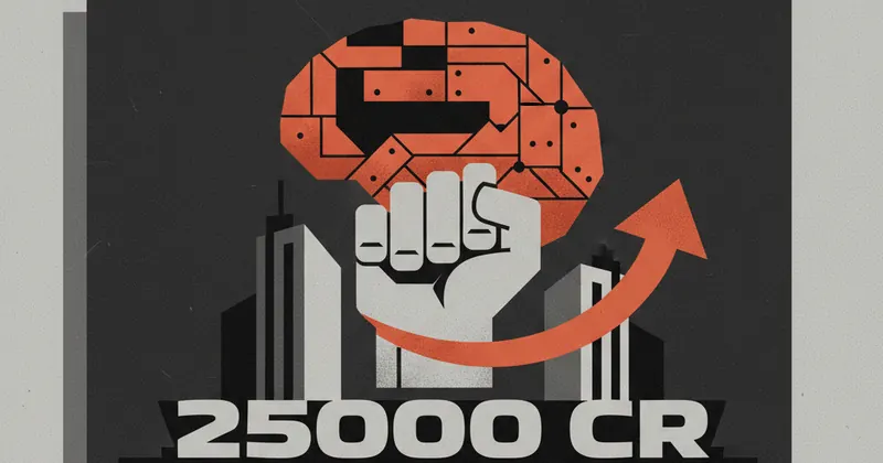 यूपी सरकार ने AI में ₹25,000 करोड़ के निवेश का करार किया।