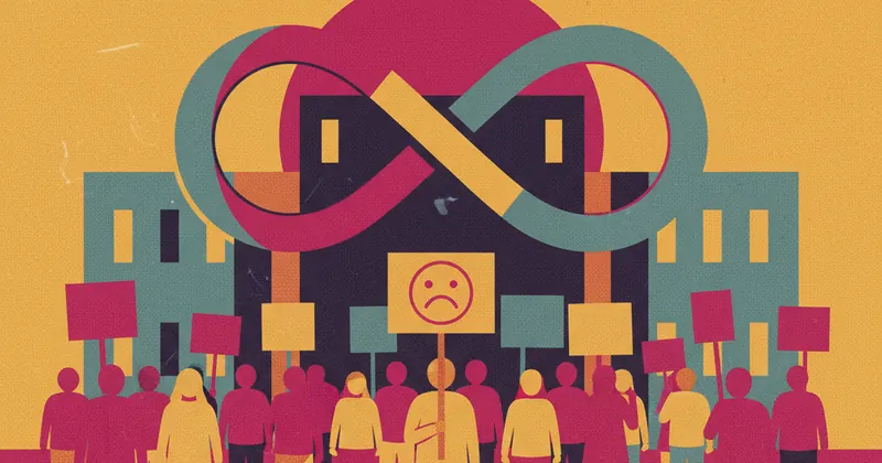 Meta मुख्यालय के बाहर प्रदर्शन