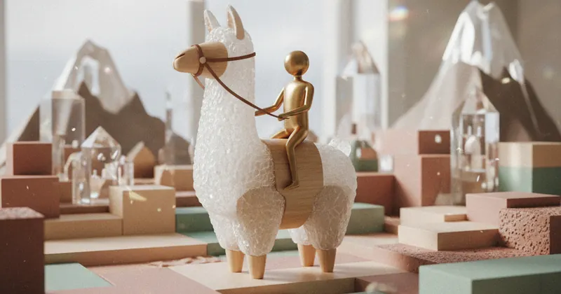 Fortnite में Llama पर सवारी का नया अनुभव।