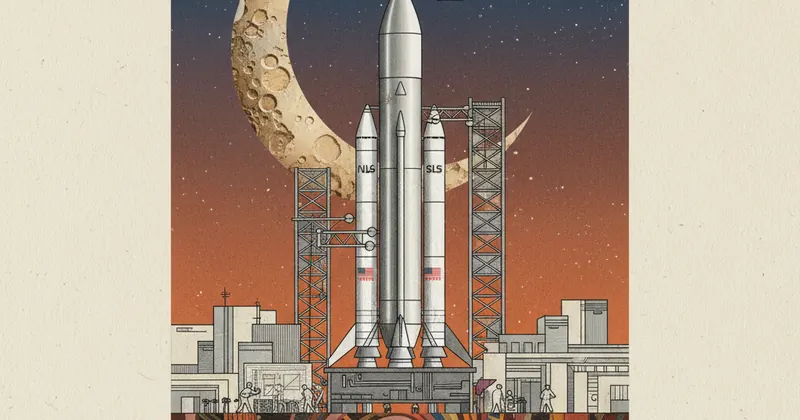 Artemis II मिशन की लॉन्चिंग की तैयारी।