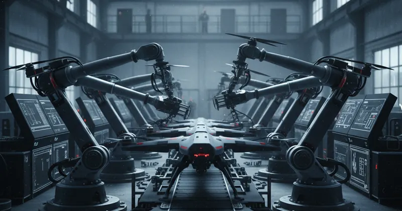 Firestorm Labs की नई ड्रोन फैक्ट्री तकनीक।