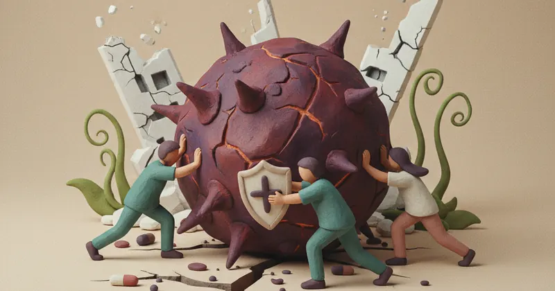 एंटीमाइक्रोबियल रेजिस्टेंस से लड़ती मेडिकल टीम।