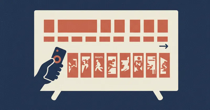 Google TV पर अब नए Shorts इंटरफेस का अनुभव।