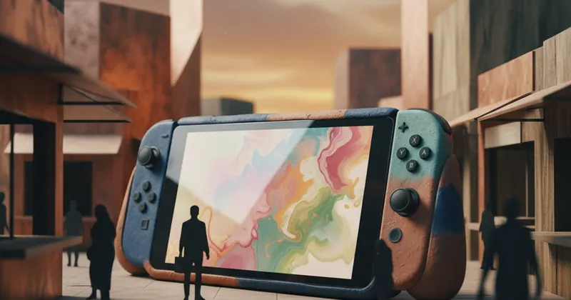 Nintendo Switch 2 का कॉन्सेप्ट रेंडर।