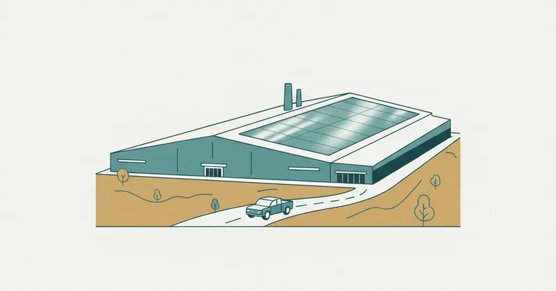 Rivian की जॉर्जिया फैक्ट्री का एक दृश्य।