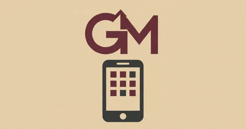 General Magic का पुराना लोगो और डिवाइस।