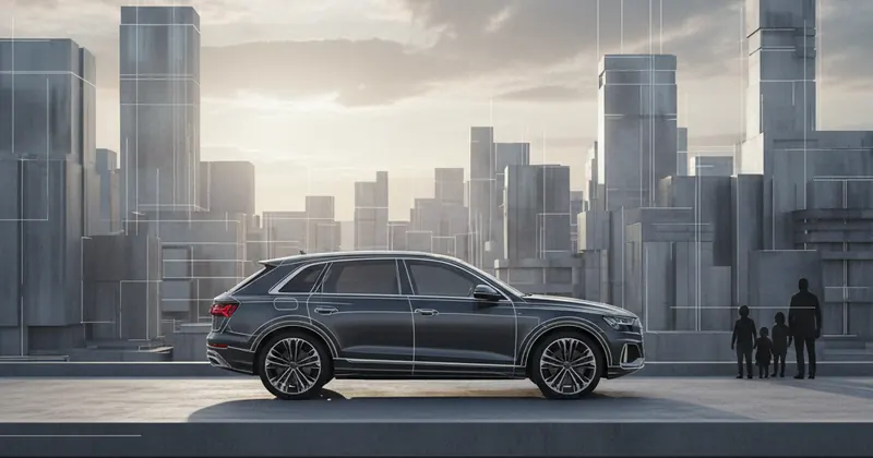 Audi की नई लग्जरी SUV Q9 का लुक।